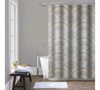 Шторка для ванны тканевая Melodia della vita 180x200 см, "Волнительные узоры" MZ-158 14863