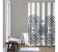Шторка для ванны тканевая Melodia della vita 180x200 см, "Цветочный орнамент" MZ-164 14865