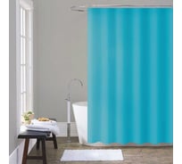 Шторка для ванны Melodia della vita PEVA, однотонная, 180x200 см, голубая MZ-408 13289