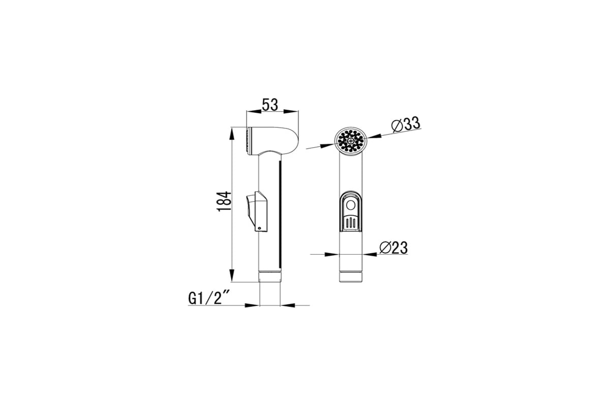 Гигиенический душ SmartSant комплект лейка с кнопкой, шланг 1200 мм ...
