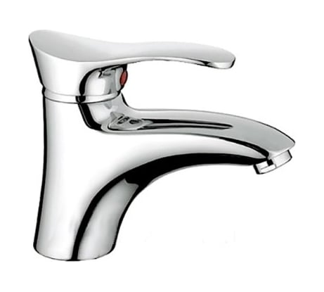 Смеситель для раковины умывальника Haiba латунный с литым изливом, хром HB1001 539024