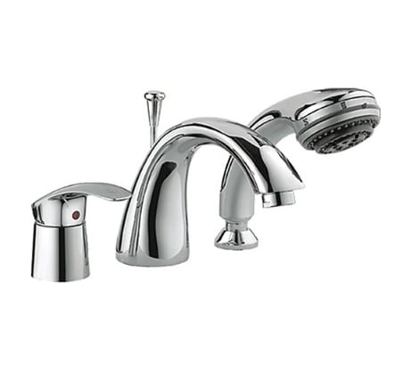 Смеситель с монтажом на борт акриловой ванны Haiba с выдвижной лейкой, хром HB1121