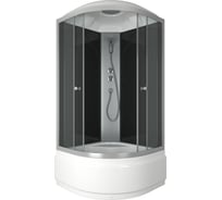 Душевая кабина Bauedge с высоким поддоном BAU Dream 90x90x215, прозрачное закаленное стекло, черная SB0008B