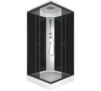 Душевая кабина Bauedge BAU Stil квадратныая с поддоном 90x90x215, тонированные передние закаленные стекла, черные задние стенки, черный матовый профиль SB0012B