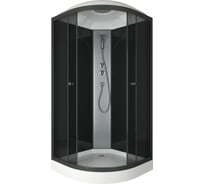 Душевая кабина Bauedge BAU Nimb с поддоном 90x90x215, прозрачное закаленное стекло, черный матовый профиль, черная задняя стенка SB0011B