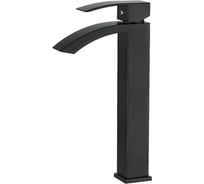 Смеситель Ledeme умывальник водопад, d35 черный, высокий L1155B-15 805749