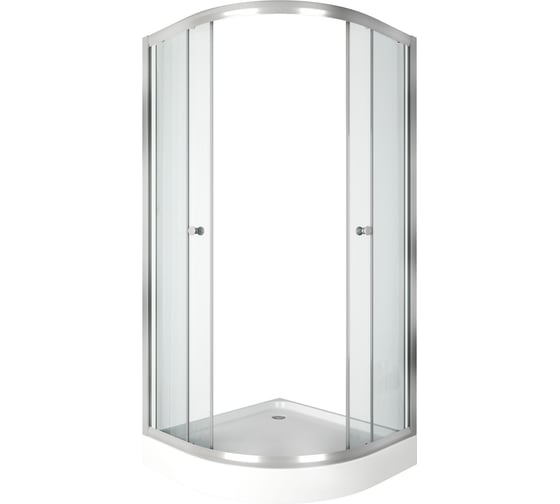Душевой уголок Bauedge BAU Dream с поддоном 90x90x195, прозрачное закаленное стекло 5 мм, хромированный профиль SB0003