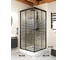 Душевой уголок Bauedge BAU Stil квадратный с поддоном 90x90x195, прозрачное закаленное стекло с черным рисунком 5 мм, черный матовый профиль SB0004B 6