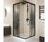 Душевой уголок Bauedge BAU Stil квадратный с поддоном 90x90x195, прозрачное закаленное стекло с черным рисунком 5 мм, черный матовый профиль SB0004B 7