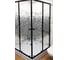 Душевой уголок Bauedge BAU Stil квадратный с поддоном 90x90x195, прозрачное закаленное стекло с черным рисунком 5 мм, черный матовый профиль SB0004B 11