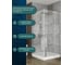 Душевой уголок Bauedge BAU Stil pattern квадратный 90x90x200, с поддоном 12,5 см, закаленное стекло 6 мм, профиль хромированный алюминий, с сифоном SB0013 5