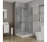 Душевой уголок Bauedge BAU Stil pattern квадратный 90x90x200, с поддоном 12,5 см, закаленное стекло 6 мм, профиль хромированный алюминий, с сифоном SB0013 10