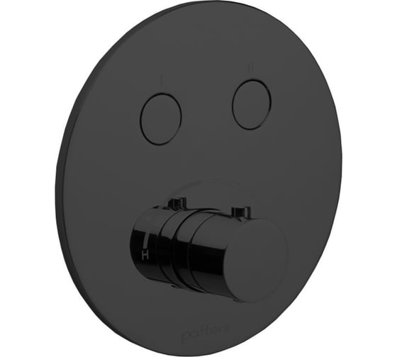 Внешняя часть смесителя с кнопочным девиатором Paffoni COMPACT BOX  черный матовый CPM018NO 1