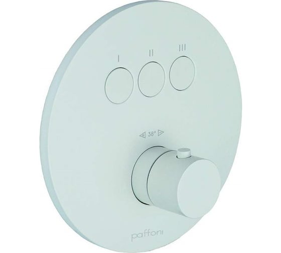 Внешняя часть смесителя термостат Paffoni COMPACT BOX белый матовый CPT019BO