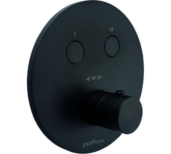 Внешняя часть смесителя Paffoni COMPACT BOX термостат, черный матовый CPT018NO