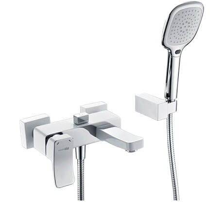 Смеситель для ванны WasserKRAFT Aller 1061WHITE с коротким изливом 1061W