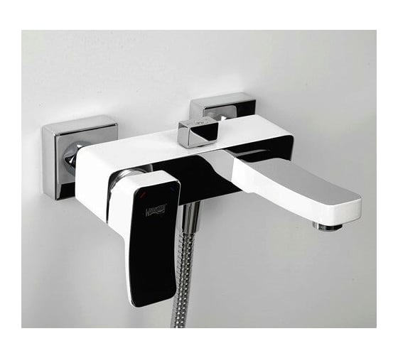 Смеситель для ванны WasserKRAFT Aller 1061WHITE с коротким изливом 1061W