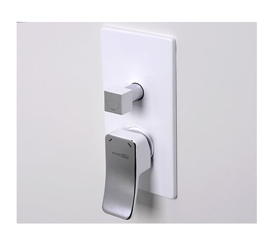 Смеситель для ванны и душа WasserKRAFT Aller 10641WHITE 10641W
