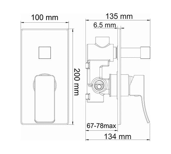 Смеситель для ванны и душа WasserKRAFT Aller 10641WHITE 10641W