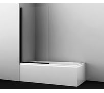 Стеклянная шторка на ванну WasserKraft Berkel 48P01-80BLACK 48P01-80BLACK