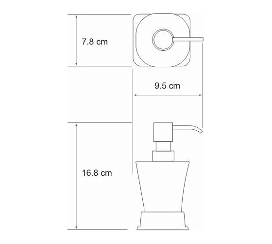 Дозатор для жидкого мыла WasserKRAFT Amper K-5499BLACK