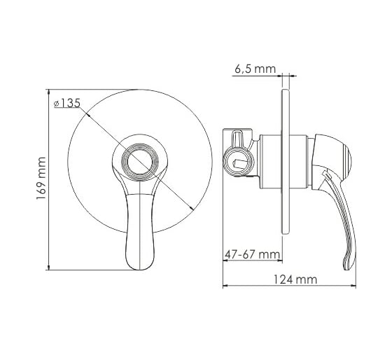Смеситель для душа WasserKRAFT Isar 1351