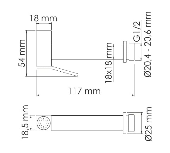 Гигиеническая лейка WasserKraft с фиксатором A136