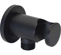 Водорозетка Paffoni 1/2" с держателем, черный матовый ZSUP031NO