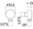 Водорозетка Paffoni LUSSO 1/2", золото медовое ZACC130HG 2