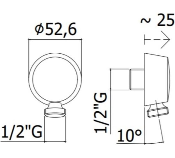 Водорозетка Paffoni 1/2" LUSSO золото медовое брашир ZACC130HGSP