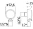 Водорозетка Paffoni 1/2" LUSSO золото медовое брашир ZACC130HGSP 2