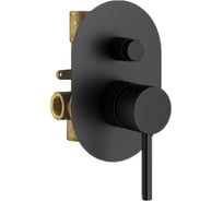 Комплект встраиваемого смесителя для душа PLUMBERIA SELECTION IXO с внутренней частью, черный матовый KIT1001NO