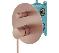 Комплект встраиваемого смесителя для душа PLUMBERIA SELECTION IXO с внутренней частью, медь брашированная KIT1901RS