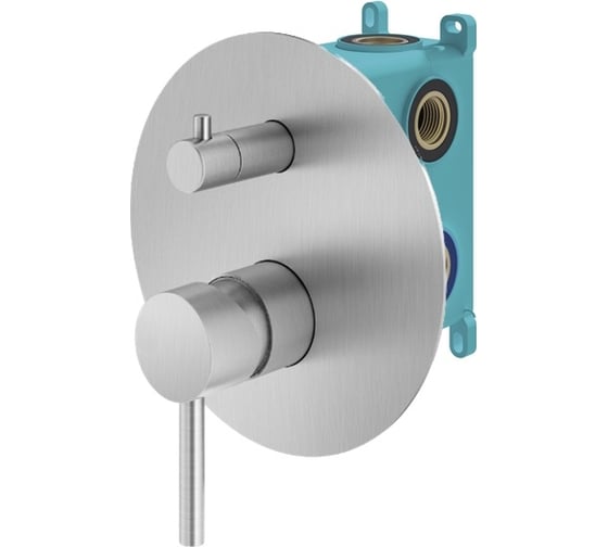 Комплект встраиваемого смесителя для душа PLUMBERIA SELECTION IXO с внутренней частью, хром брашированный KIT1901CS 1