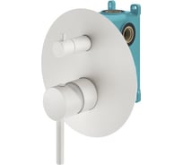 Комплект встраиваемого смесителя для душа PLUMBERIA SELECTION IXO с внутренней частью, белый матовый KIT1901BO