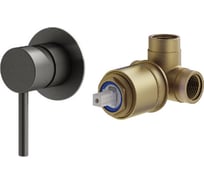 Комплект встраиваемого смесителя для душа PLUMBERIA SELECTION IXO с внутренней частью, графит матовый KITXO1135GR