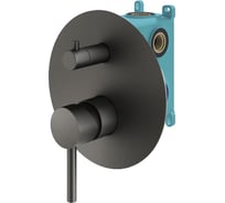 Комплект встраиваемого смесителя для душа PLUMBERIA SELECTION IXO с внутренней частью, графит матовый KIT1901GR