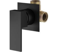 Комплект встраиваемого смесителя для душа PLUMBERIA SELECTION TAG с внутренней частью, черный матовый KITTG1135NO