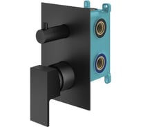Комплект встраиваемого смесителя для душа PLUMBERIA SELECTION TAG с внутренней частью, черный матовый KITTG1901NO