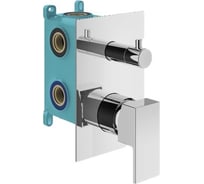 Комплект встраиваемого смесителя для душа PLUMBERIA SELECTION TAG с внутренней частью, хром KITTG1901CR