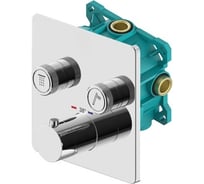 Комплект встраиваемого термостатического смесителя для душа PLUMBERIA SELECTION PSBOX с внутренней частью, хром KITPSB2902CR