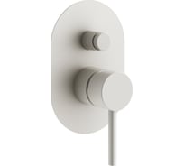 Внешняя часть встраиваемого смесителя для душа Plumberia Selection IXO, белый матовый XO1001BO