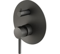 Внешняя часть встраиваемого смесителя для душа Plumberia Selection IXO, графит матовый XO1901GR