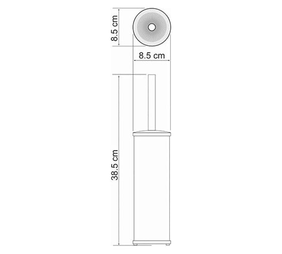 Щетка для унитаза WasserKRAFT K-1027WHITE напольная K-1027W