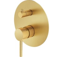 Внешняя часть встраиваемого смесителя для душа Plumberia Selection IXO, золото брашированное XO1901OB