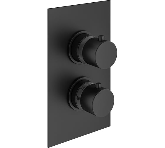Смеситель термостатический встраиваемый PLUMBERIA SELECTION IXO черный матовый XOT5020NO 1
