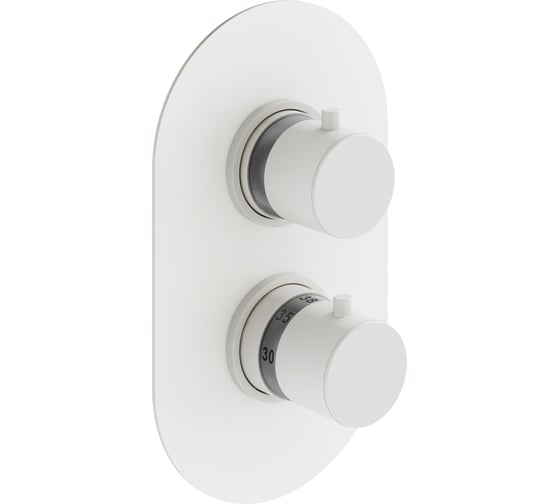 Смеситель термостатический встраиваемый PLUMBERIA SELECTION IXO белый матовый XOT5040BO 1