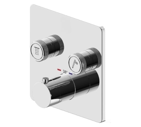 Внешняя часть встраиваемого смесителя для душа Plumberia Selection PSBOX хром PSB2902CR 1