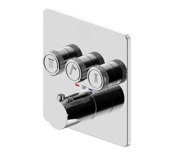 Внешняя часть встраиваемого смесителя для душа Plumberia Selection PSBOX хром PSB2903CR 1