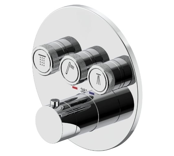 Внешняя часть встраиваемого смесителя для душа Plumberia Selection PSBOX хром PSB1903CR 1